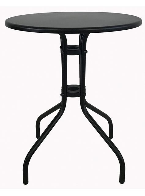 Set terraza 2 sillas acero + Mesa acero Negro 70x60 cm-2