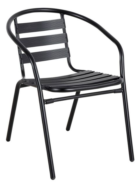 Set terraza 2 sillas acero + Mesa acero Negro 70x60 cm-3