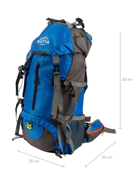 Mochila Camping 50L Azul-2