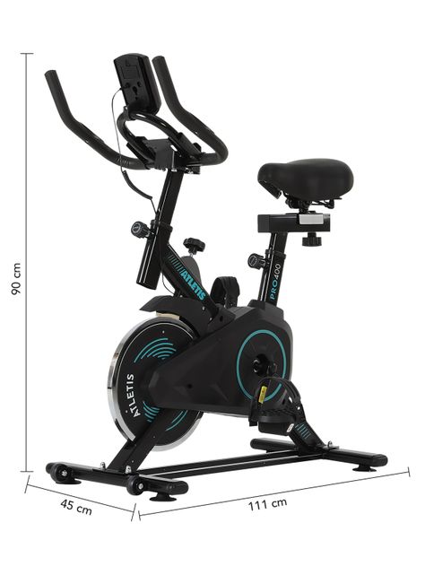 Bicicleta Spinning Atletis Pro 400 Turquesa 6 Kg-2