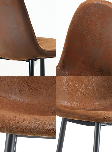 Comedor Soho Mesa 75x80x150 4 Sillas Pu Café-4
