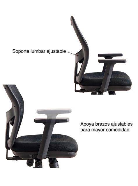 Silla de Oficina Form Elite - Negro-3