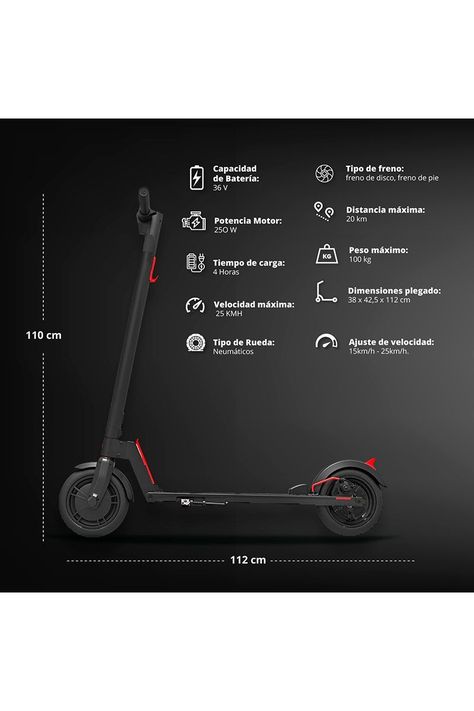 Scooter Eléctrico Plegable Skuter Gxl Pantalla Led-3
