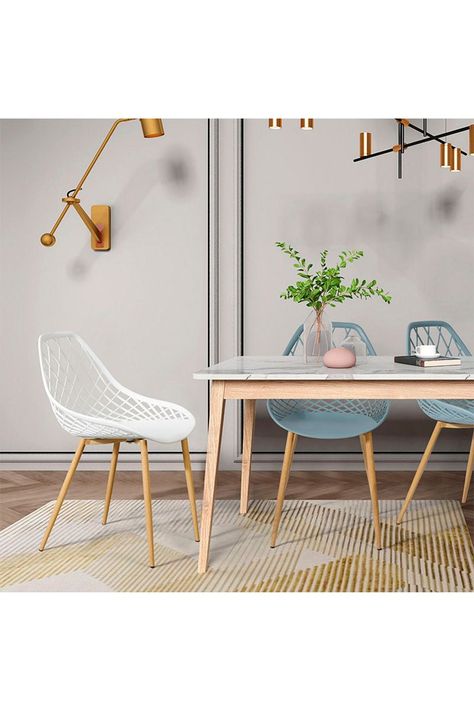 Pack 4 Sillas De Comedor Pp New Gris-5