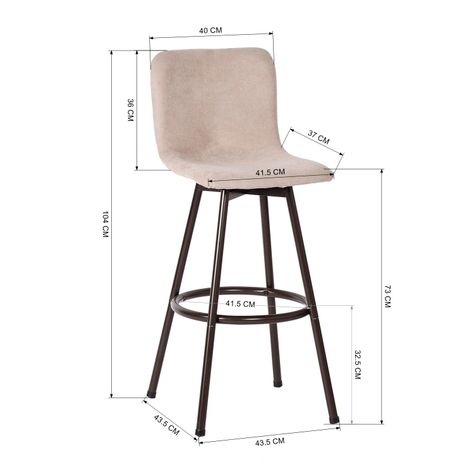Pack 2 Piso de Bar Brickman Beige-2