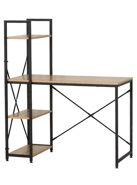 Escritorio Industrial Iron con Repisas 120x100x52 Cm-0