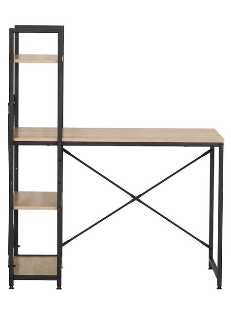 Escritorio Industrial Iron con Repisas 120x100x52 Cm-4
