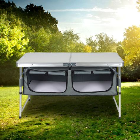 Mesa de Camping Plegable Multicolor-5