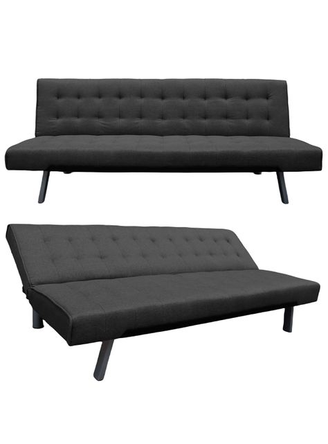 Futón Parker 3 cuerpos 72x178x80 cm Negro-3