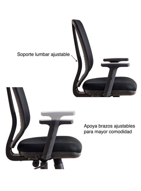 Silla de Escritorio Low Executive - Negro-3
