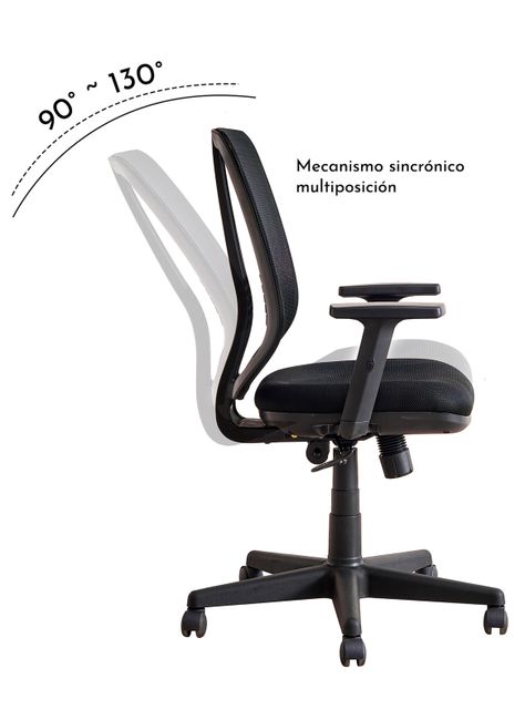 Silla de Escritorio Low Executive - Negro-6