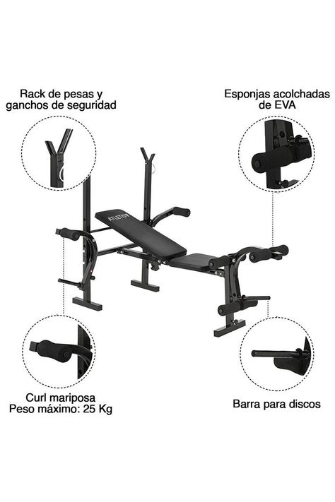 Press Banca Multifuncional Fit Negro-1