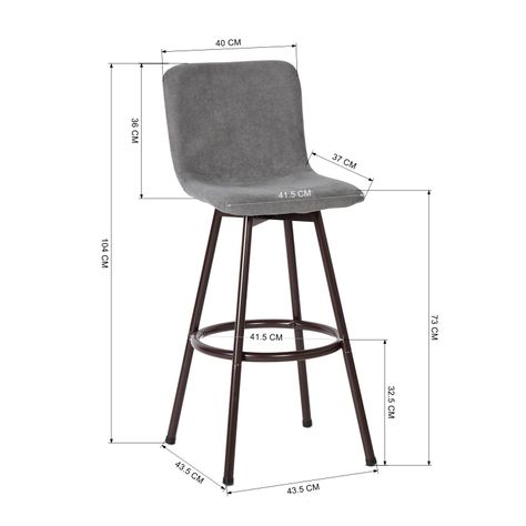Pack 2 Piso de Bar Brickman Gris-2