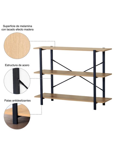 Arrimo Industrial 3 Niveles 30X24X112 cm-4