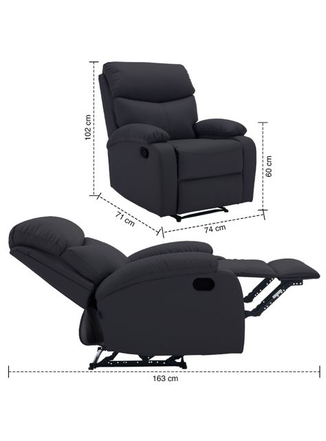 Berger Reclinable Milan Pu Negro-2