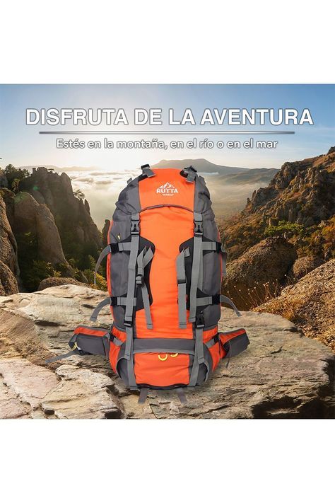 Mochila Camping 80L Naranjo-4