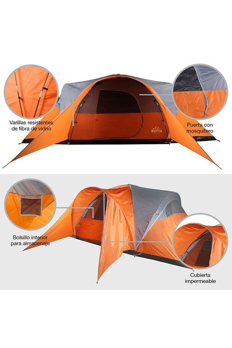 Carpa 10 Personas Camping Outdoor Naranjo-1
