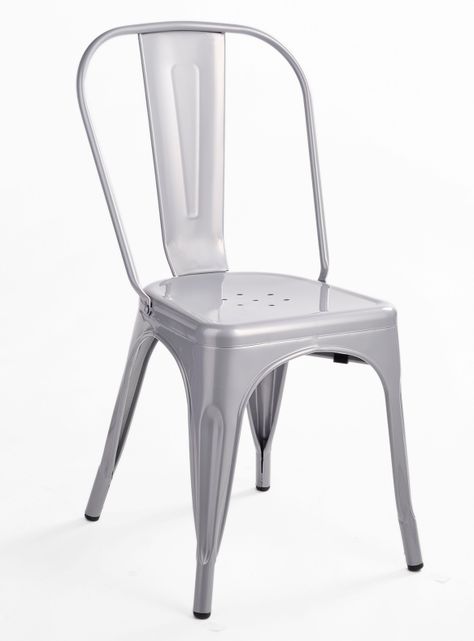 Silla de Bar Metal Tolix Gris-0