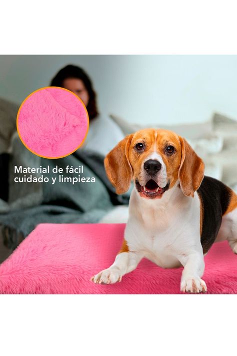 Colchoneta Mascotas Antiestres Rectangular L Rosa-3