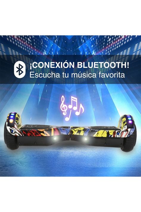 Hoverboard Bluetooth Luces 6,5" 12 Km/h Amarillo-4