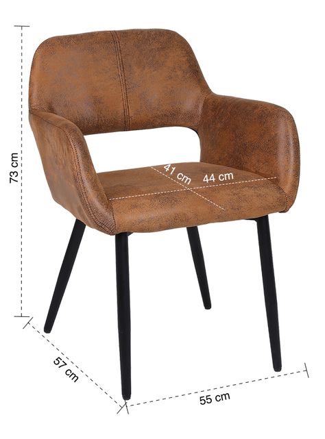 Pack de 2 Silla Comedor Sitial Cromwell Café-7