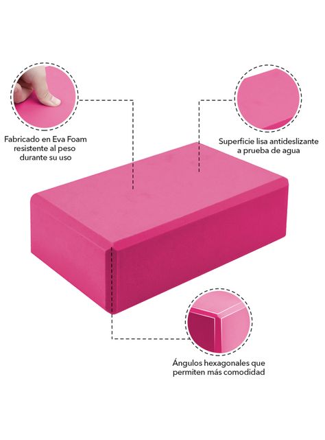 Bloque de Yoga Rosado-3