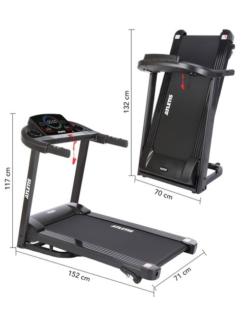 Trotadora Atletis Apex V 14Km/H 2.0 HP Plegable Negro-2