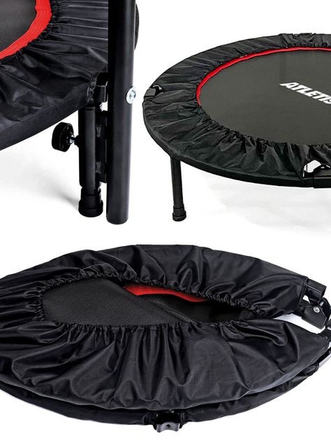 Trampolín con Barra 1,02 Metros Pro Fitness Negro-4