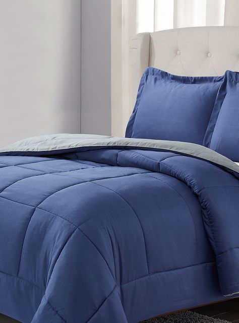 Plumón Reversible Marnie 2 Plazas Azul-4