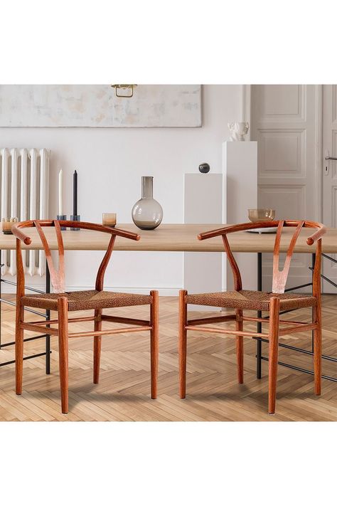 Pack 2 Sillas de Comedor Wishbone Cerezo-1