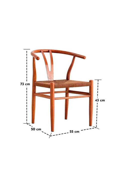 Pack 2 Sillas de Comedor Wishbone Cerezo-2