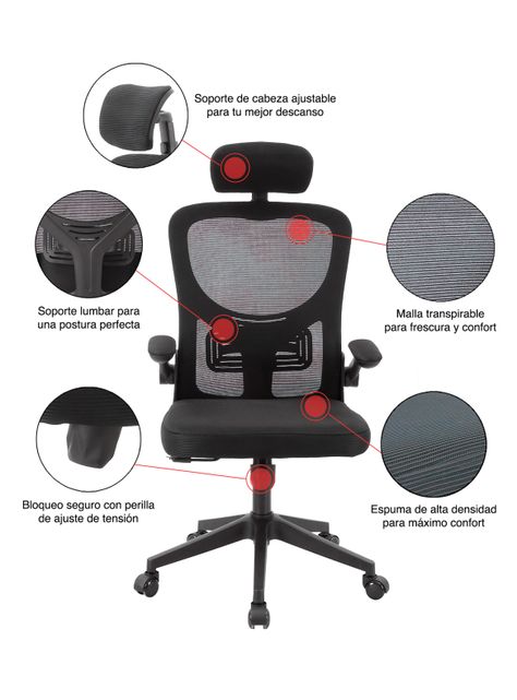 Silla de Escritorio Posture Executive - Negro-2