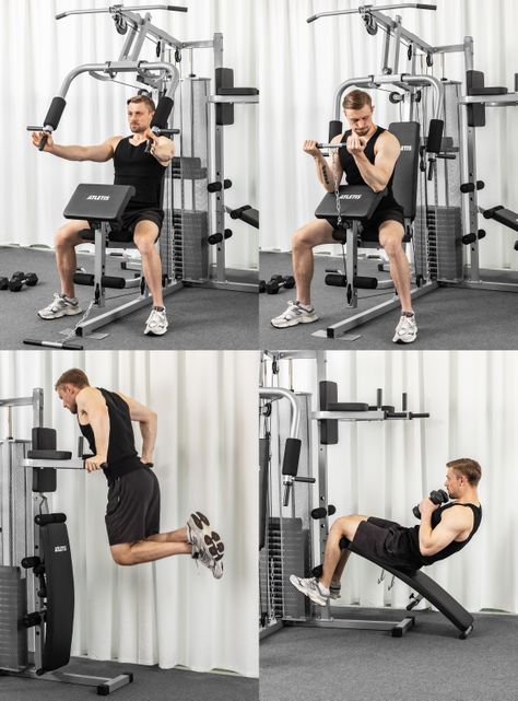 Home Gym Tres Estaciones TF-7005A Gris-7