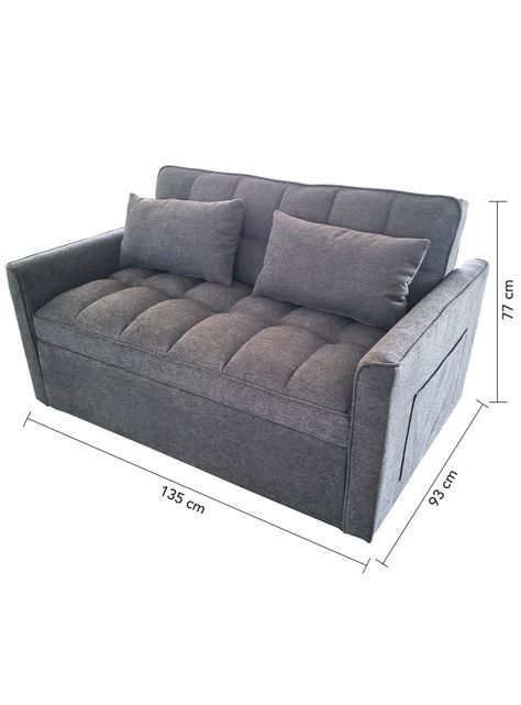 Sofa Cama Gris Oscuro-7