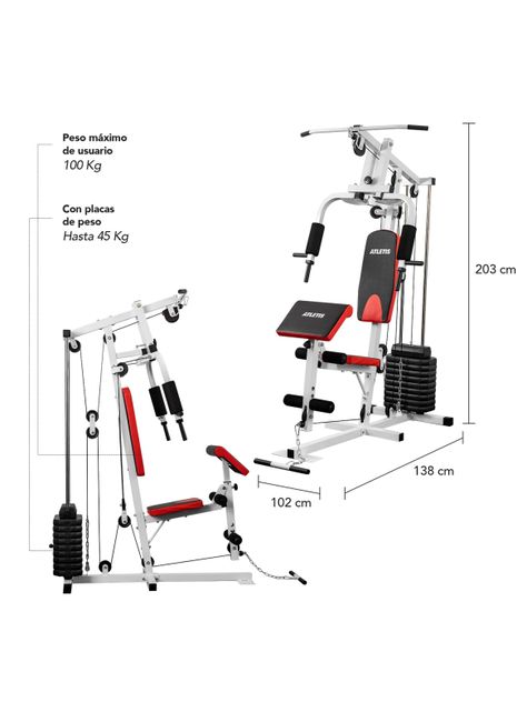 Home Gym Multifuncional TF-7001 Gris-1