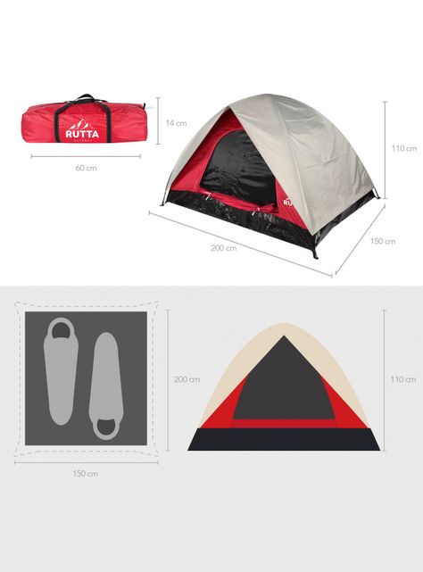 Carpa 2 Personas Camping Outdoor Burdeo-6