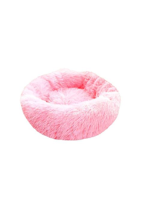 Cama Mascotas Antiestres Circular Felpa S Rosado-0
