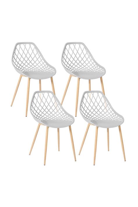 Pack 4 Sillas De Comedor Pp New Blanco-0