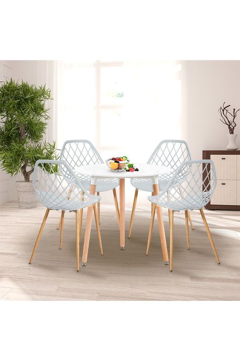 Pack 4 Sillas De Comedor Pp New Blanco-1