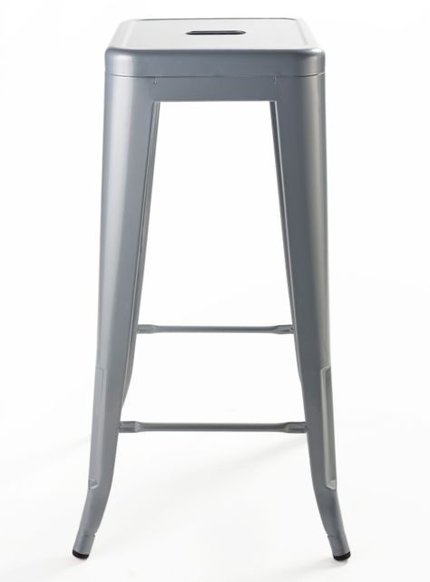Pack 4 Pisos de Bar Metal Tolix Gris-3