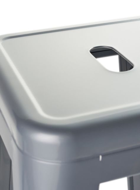 Pack 4 Pisos de Bar Metal Tolix Gris-4