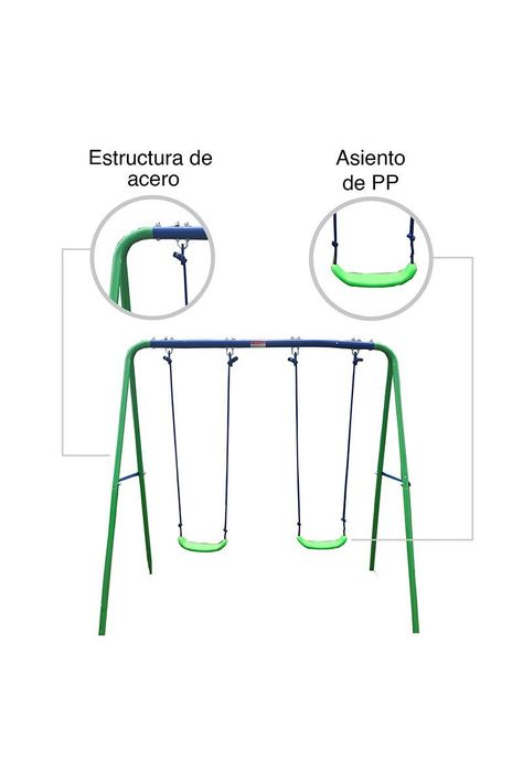 Columpio Doble Verde-3