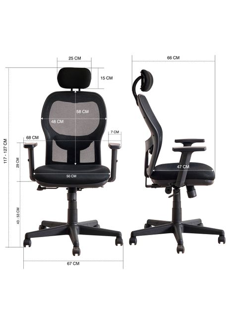 
Silla de Oficina Ergonométrica Design Ergo Full - Negro-1