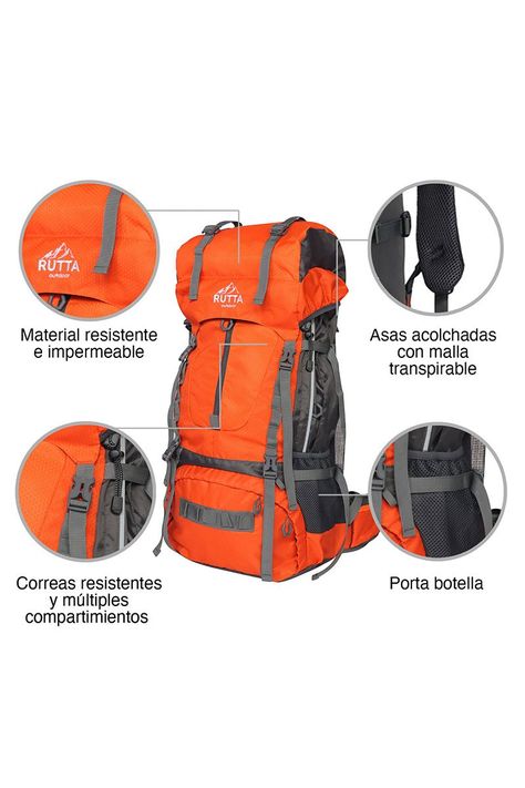MOCHILA CAMPING 75L NARANJO-3