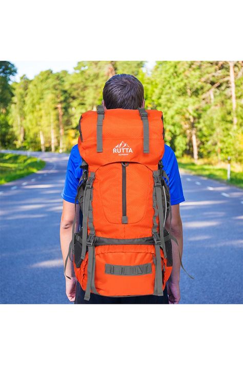 MOCHILA CAMPING 75L NARANJO-1
