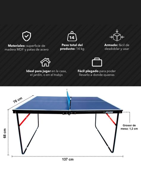 Mini Mesa De Ping Pong Portátil-2