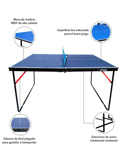 Mini Mesa De Ping Pong Portátil-3