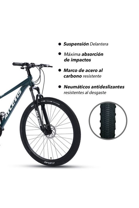 Bicicleta Mountain Bike Bure 29" L Verde Petróleo -4