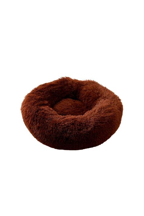 Cama Mascotas Antiestres Circular Felpa S Café-0