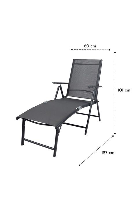 Reposera Aluminio Plegable Gris-2